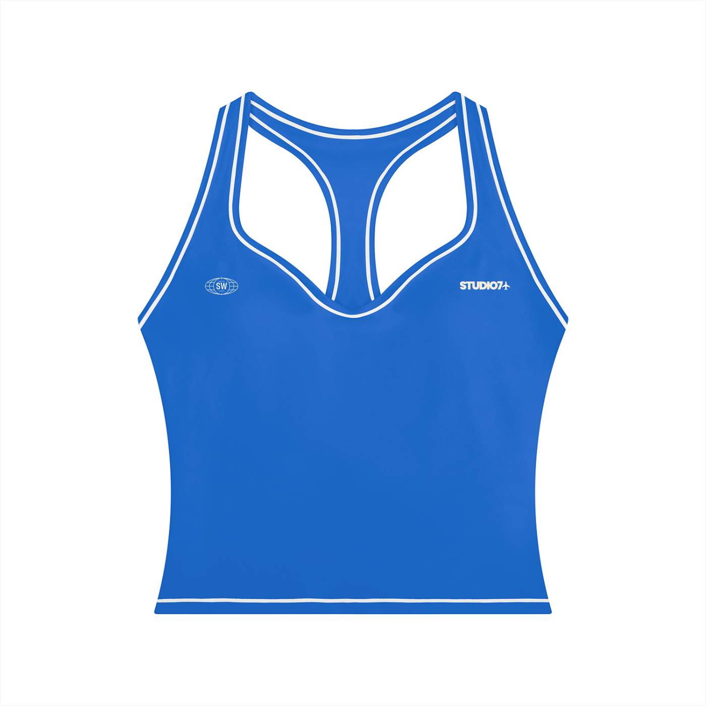topstitching yoga tank top