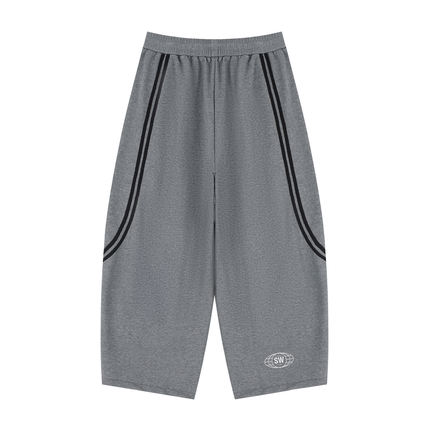 unisex wide leg piping sweats