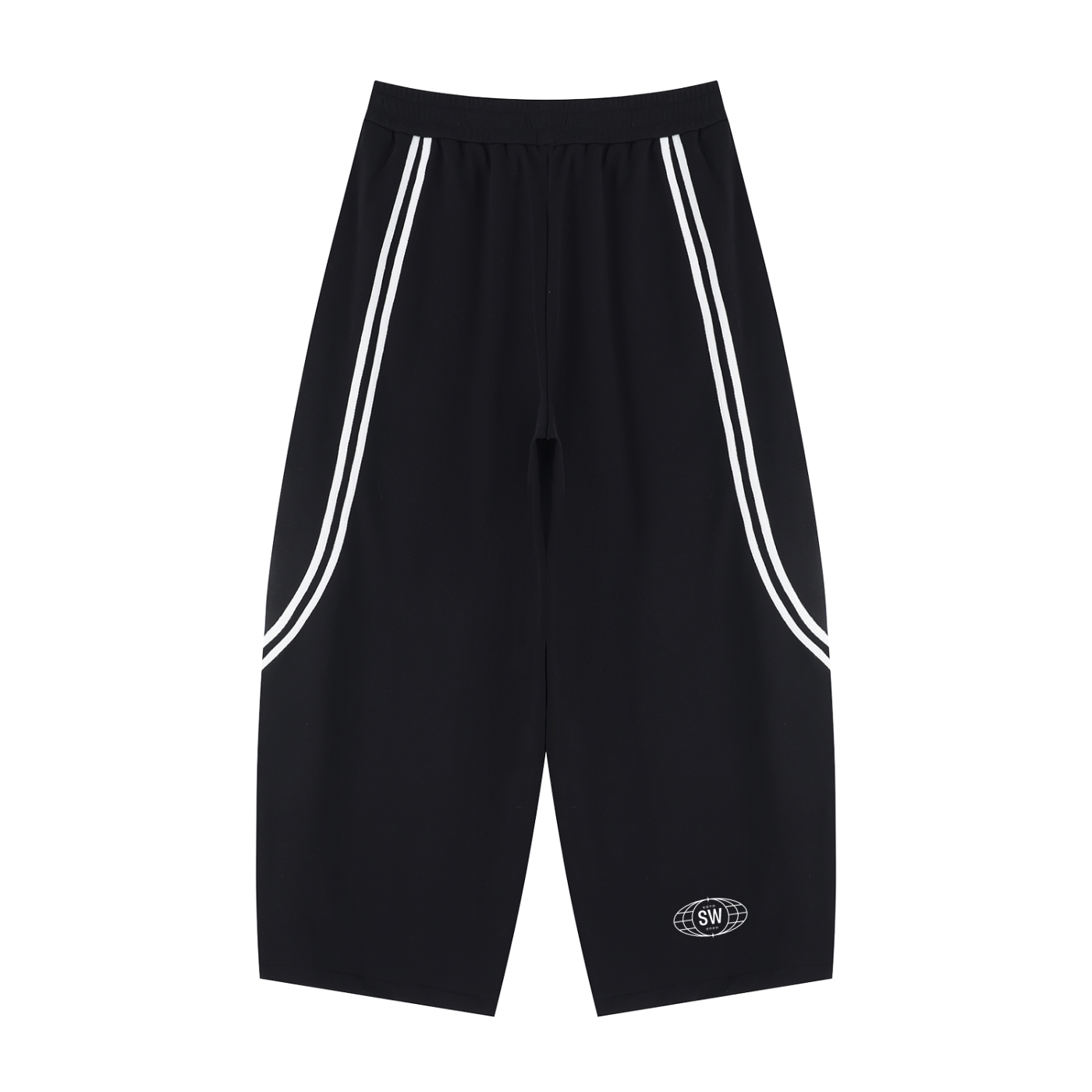 unisex wide leg piping sweats