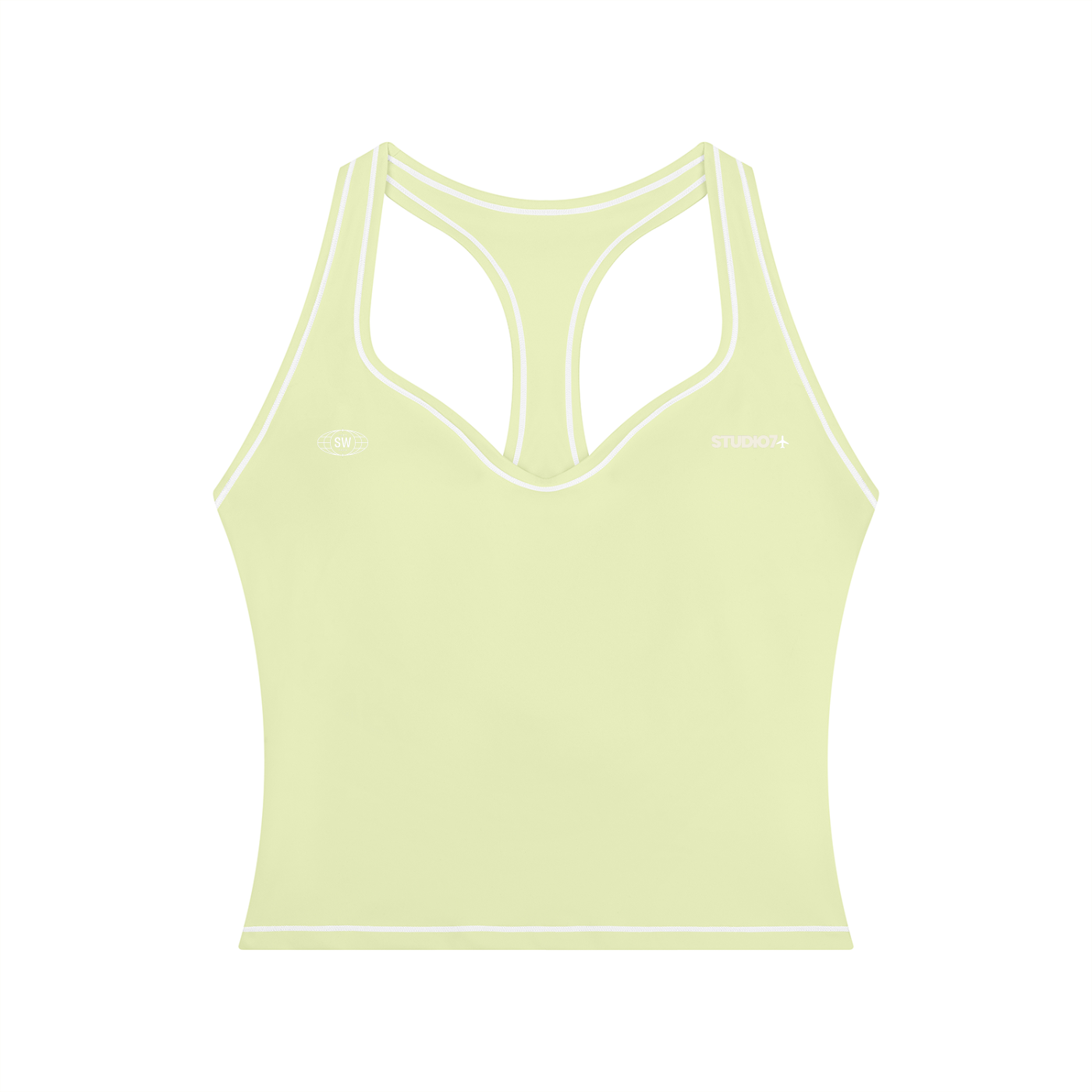 topstitching yoga tank top