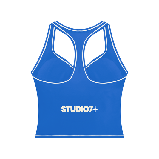 topstitching yoga tank top