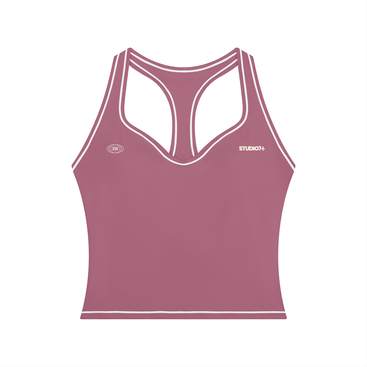 topstitching yoga tank top