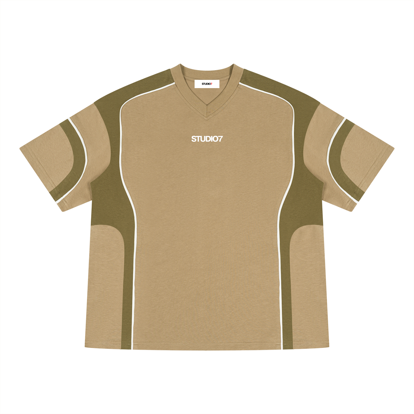 Color Block Unisex V-Neck