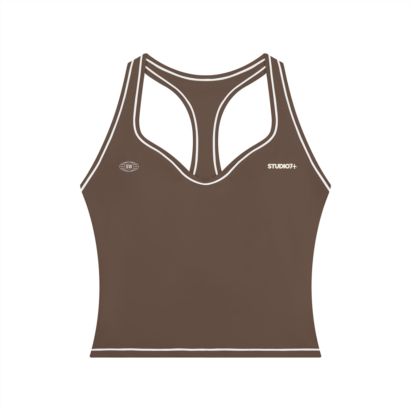 topstitching yoga tank top
