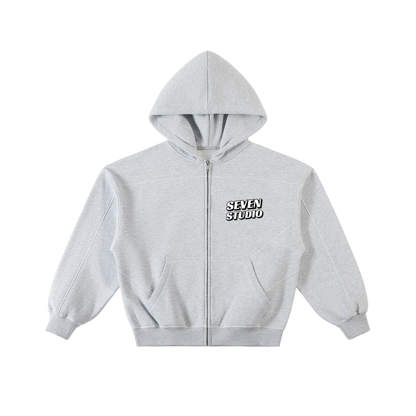 Unisex Boxy Fleece Zip Hoodie
