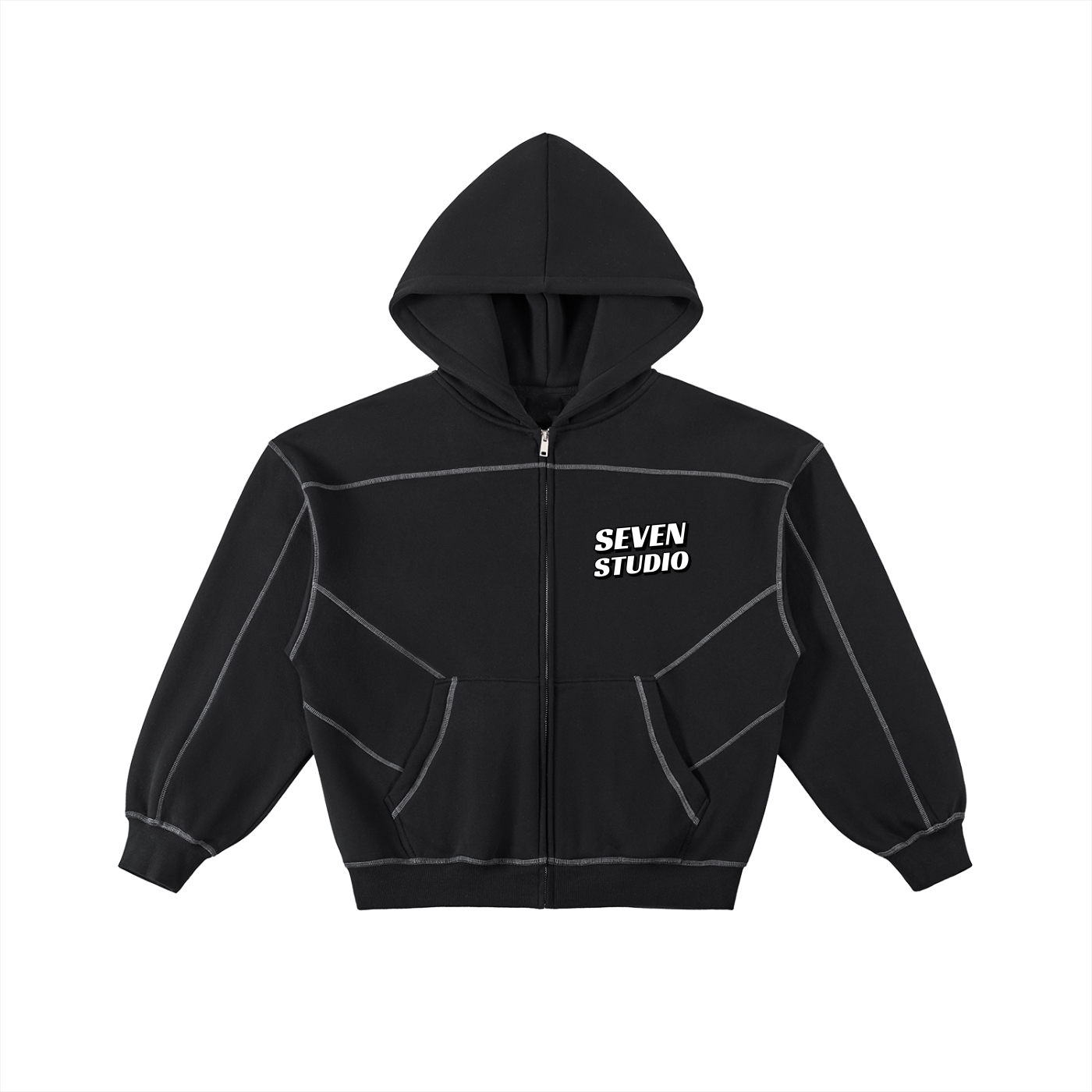 Unisex Boxy Fleece Zip Hoodie