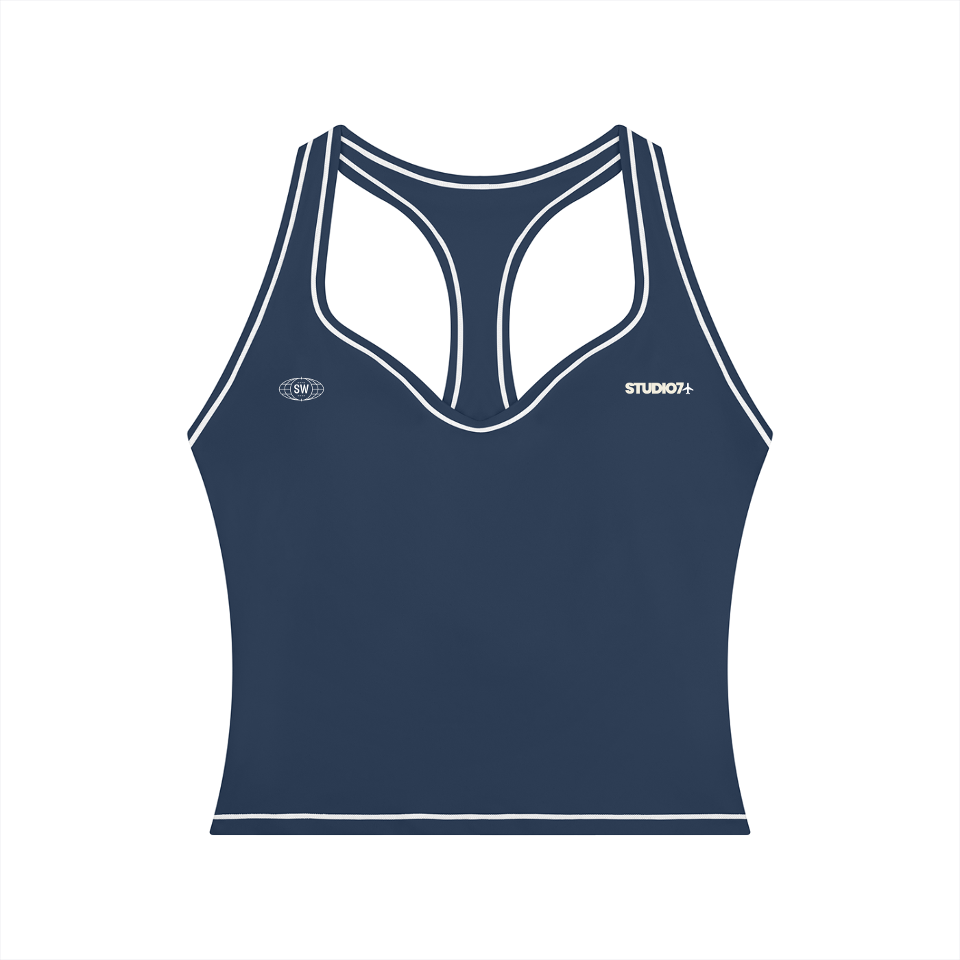 topstitching yoga tank top