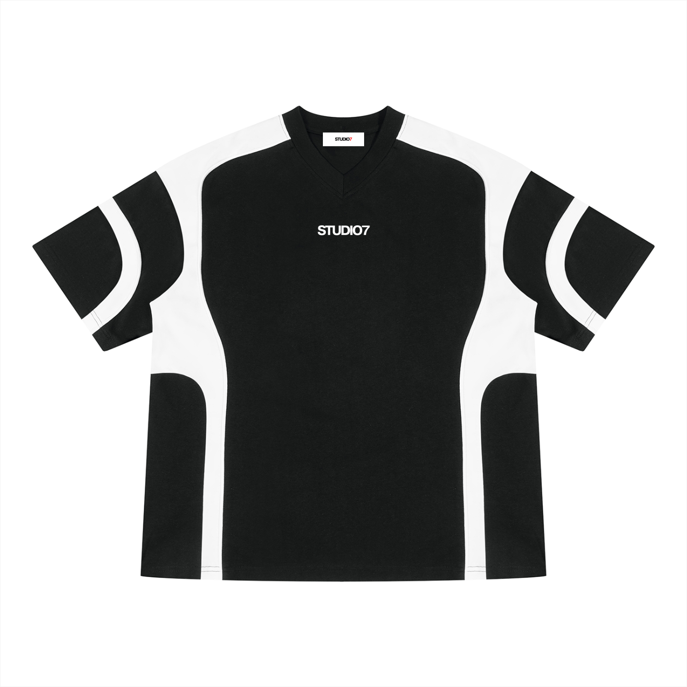 Color Block Unisex V-Neck
