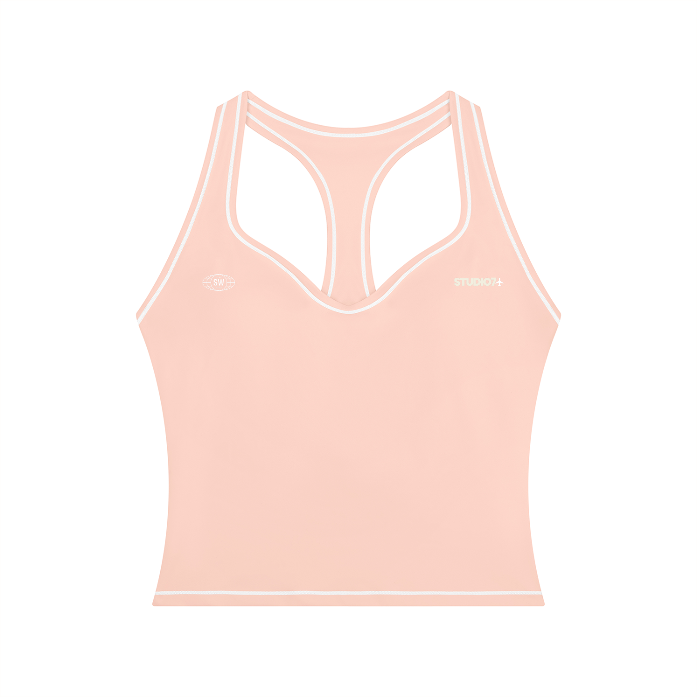 topstitching yoga tank top